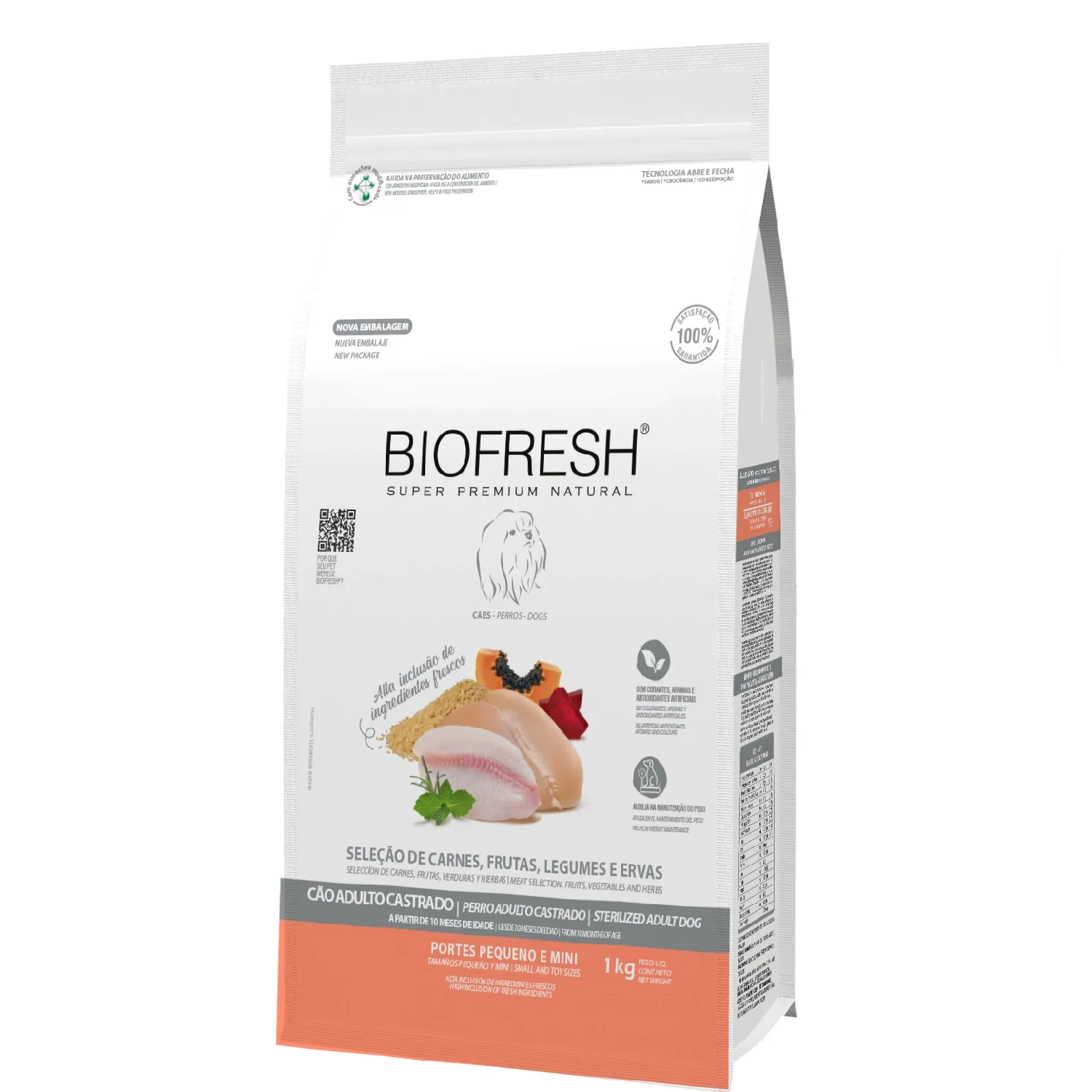 Ração Biofresh Cães Castrados Raças Pequenas e Minis